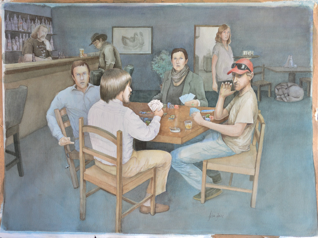 Dead Mans Hand Finished Painting